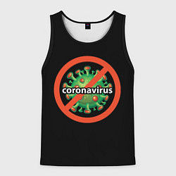Майка-безрукавка мужская Стоп коронавирус, цвет: 3D-черный