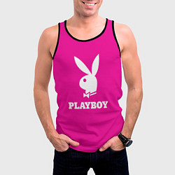 Майка-безрукавка мужская PLAYBOY, цвет: 3D-черный — фото 2