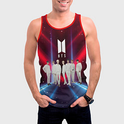 Майка-безрукавка мужская BTS, цвет: 3D-красный — фото 2