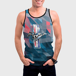 Майка-безрукавка мужская Ford Mustang, цвет: 3D-черный — фото 2