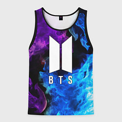 Майка-безрукавка мужская BTS, цвет: 3D-черный