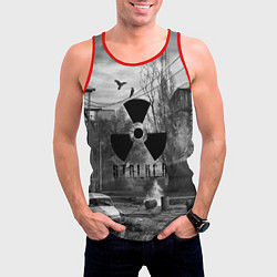 Майка-безрукавка мужская СТАЛКЕР-ЧЕРНОБЫЛЬ, цвет: 3D-красный — фото 2