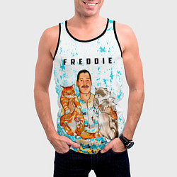 Майка-безрукавка мужская Queen, цвет: 3D-черный — фото 2
