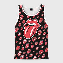 Майка-безрукавка мужская Rolling stones, цвет: 3D-белый