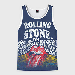Майка-безрукавка мужская Rolling Stone, цвет: 3D-белый
