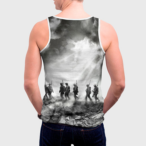 Мужская майка без рукавов Sabaton / 3D-Белый – фото 4