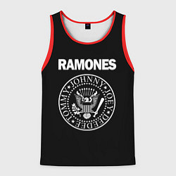 Майка-безрукавка мужская RAMONES, цвет: 3D-красный