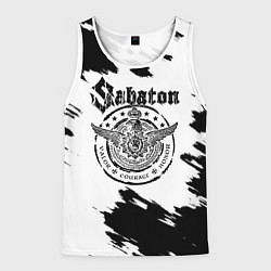 Майка-безрукавка мужская Sabaton, цвет: 3D-белый