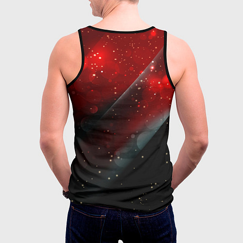 Мужская майка без рукавов Red & Black / 3D-Черный – фото 4