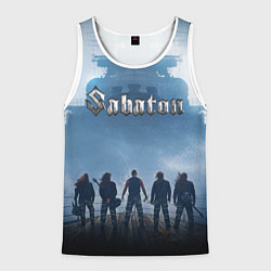 Майка-безрукавка мужская SABATON, цвет: 3D-белый