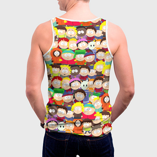 Мужская майка без рукавов ЮЖНЫЙ ПАРК / 3D-Белый – фото 4