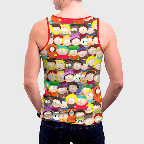 Мужская майка без рукавов ЮЖНЫЙ ПАРК / 3D-Красный – фото 4