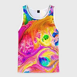 Майка-безрукавка мужская TIE DYE, цвет: 3D-белый