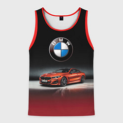 Майка-безрукавка мужская BMW, цвет: 3D-красный