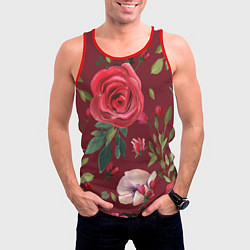 Майка-безрукавка мужская Rose, цвет: 3D-красный — фото 2