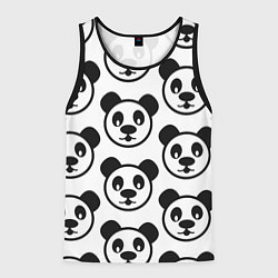 Майка-безрукавка мужская Panda, цвет: 3D-черный