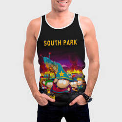 Майка-безрукавка мужская Южный Парк, цвет: 3D-белый — фото 2