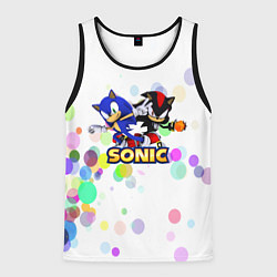Майка-безрукавка мужская SONIC, цвет: 3D-черный