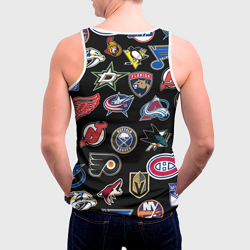 Мужская майка без рукавов NBA PATTERN / 3D-Белый – фото 4