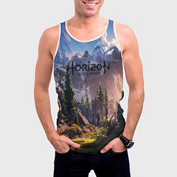 Майка-безрукавка мужская Horizon Zero Dawn, цвет: 3D-белый — фото 2