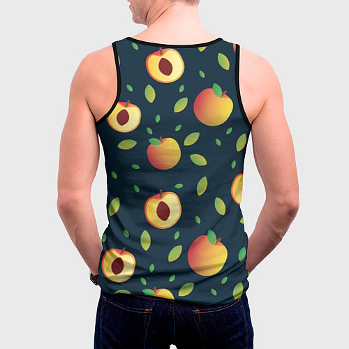 Мужская майка без рукавов Фруктовый арт / 3D-Черный – фото 4