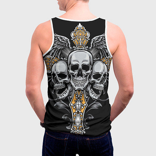 Мужская майка без рукавов Megadeth / 3D-Белый – фото 4