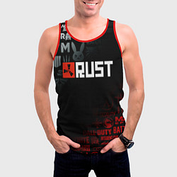 Майка-безрукавка мужская RUST, цвет: 3D-красный — фото 2