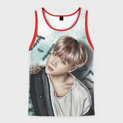 Майка-безрукавка мужская BTS, цвет: 3D-красный