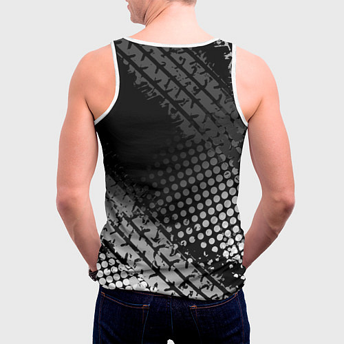 Мужская майка без рукавов Subaru / 3D-Белый – фото 4