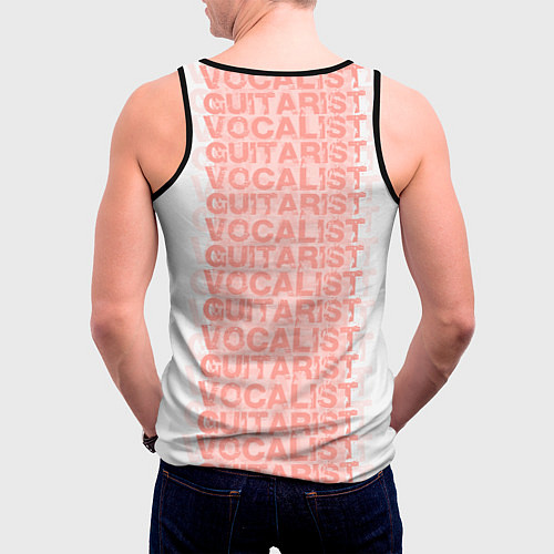 Мужская майка без рукавов Vocalist and Guitarist / 3D-Черный – фото 4