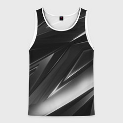 Майка-безрукавка мужская GEOMETRY STRIPES BLACK & WHITE, цвет: 3D-белый