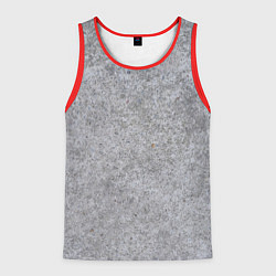 Майка-безрукавка мужская Серый бетон, цвет: 3D-красный