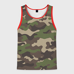Майка-безрукавка мужская МИЛИТАРИ, цвет: 3D-красный