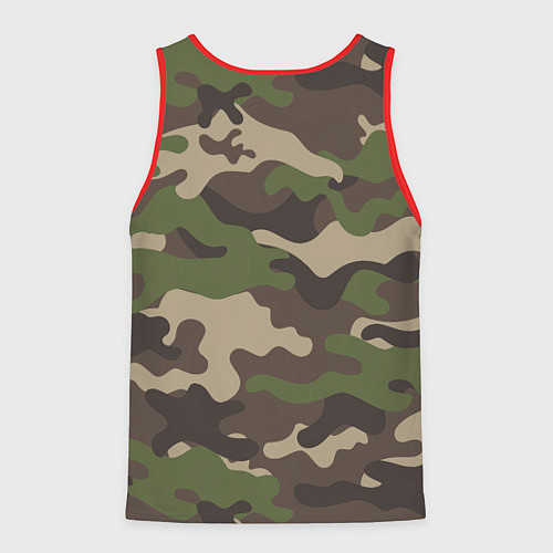 Мужская майка без рукавов МИЛИТАРИ / 3D-Красный – фото 2