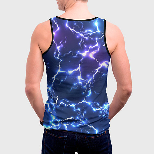 Мужская майка без рукавов Молнии Flash / 3D-Черный – фото 4