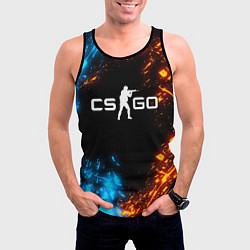 Майка-безрукавка мужская CS GO, цвет: 3D-черный — фото 2