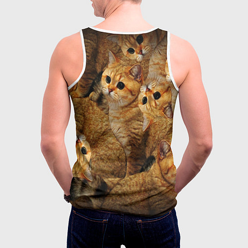 Мужская майка без рукавов КОТЯТУШКИ / 3D-Белый – фото 4