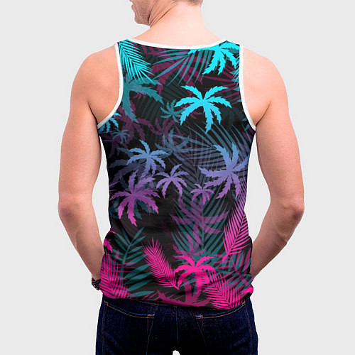 Мужская майка без рукавов GTA VICE CITY / 3D-Белый – фото 4