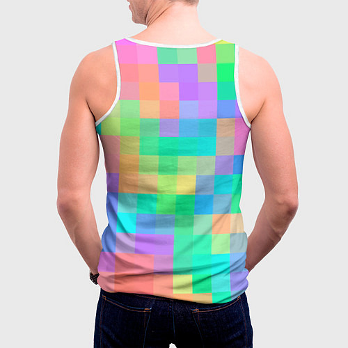Мужская майка без рукавов Minecraft / 3D-Белый – фото 4