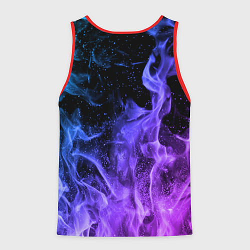 Мужская майка без рукавов ОГОНЬ НЕОН / 3D-Красный – фото 2