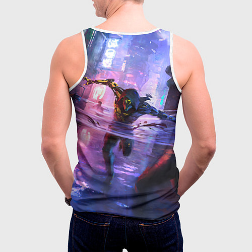 Мужская майка без рукавов Ghostrunner / 3D-Белый – фото 4