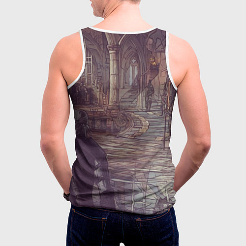 Мужская майка без рукавов Ведьмак / 3D-Белый – фото 4