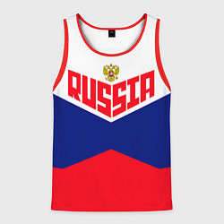 Майка-безрукавка мужская Russia, цвет: 3D-красный
