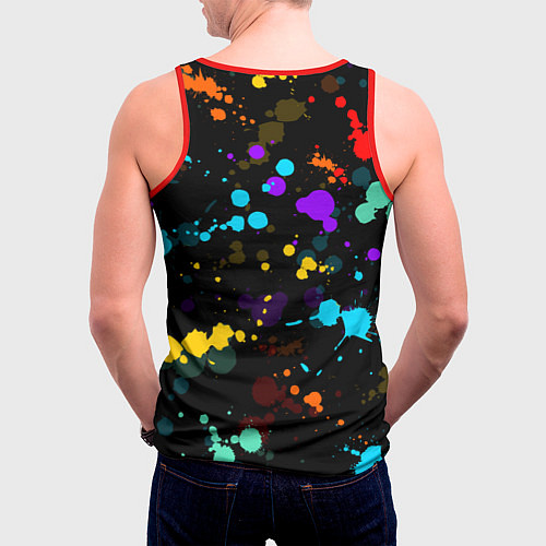 Мужская майка без рукавов 6IX9INE 69 / 3D-Красный – фото 4