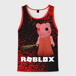 Майка-безрукавка мужская Roblox Piggy, цвет: 3D-красный
