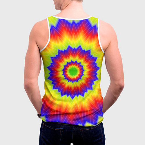 Мужская майка без рукавов Tie-Dye / 3D-Белый – фото 4