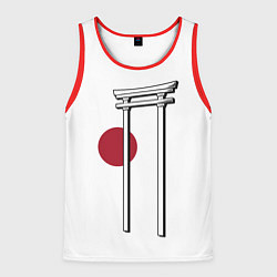 Майка-безрукавка мужская Япония Тории Z, цвет: 3D-красный