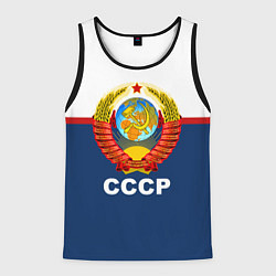 Майка-безрукавка мужская СССР, цвет: 3D-черный