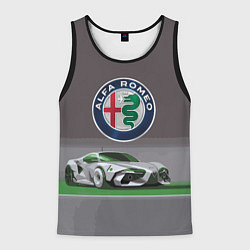 Майка-безрукавка мужская Alfa Romeo motorsport, цвет: 3D-черный