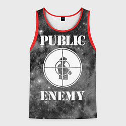 Майка-безрукавка мужская PUBLIC ENEMY, цвет: 3D-красный